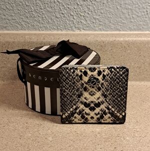 Henri Bendel Snake Print Leather Compact Wallet